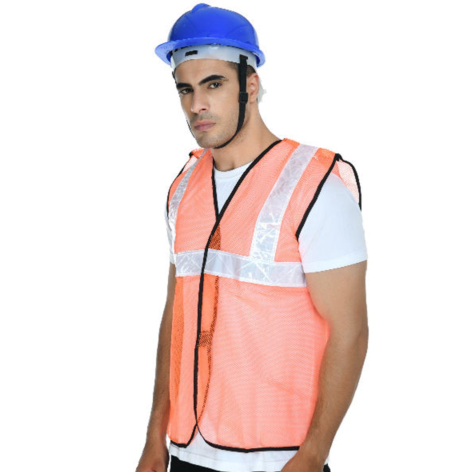 7438 Orange Safety Jacket For Having protection against accidents usually in construction area's. DeoDap 7438 Orange Safety Jacket For Having protection against accidents usually in construction area's. DeoDap